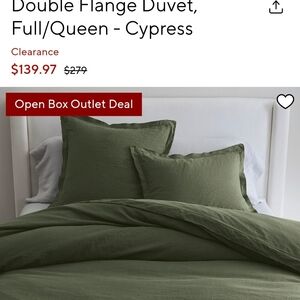 Pottery Barn Cypress Linen Duvet